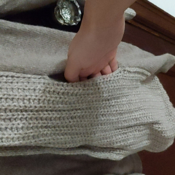 Chiaramente Italian Wool Blend Blown Long Buckle Front Cardigan  Pockets Sz Sm - Picture 8 of 11